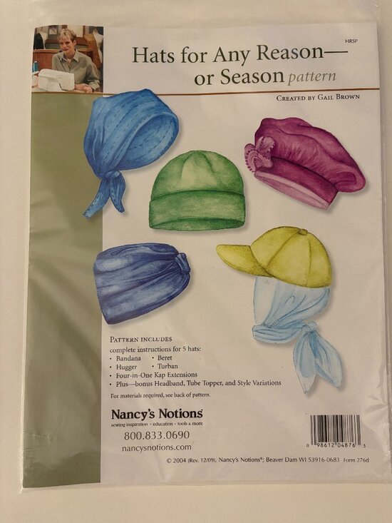 Hats for Any Reason or Season pattern by Nancy's Notions - Picture 1 of 1